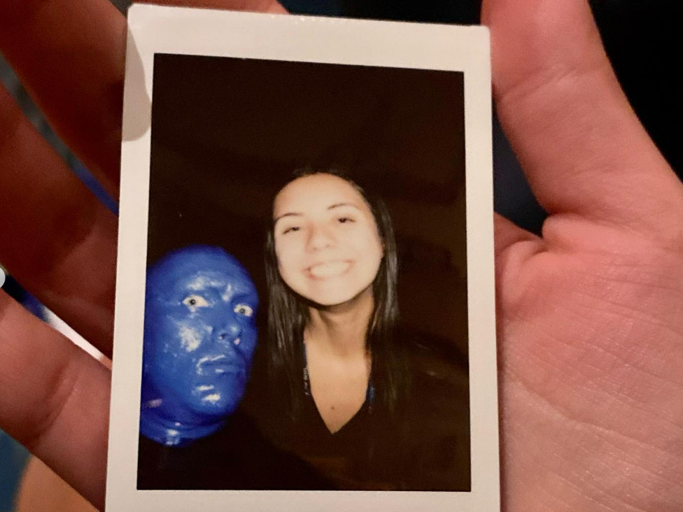 Blue Man Group polaroid photo
